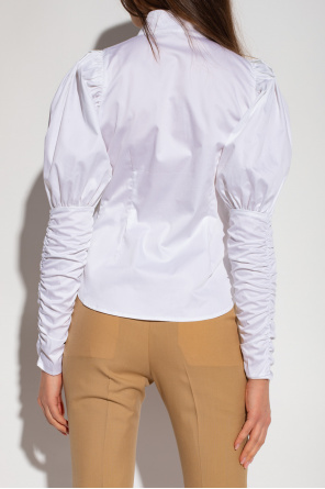 Notes Du Nord 'Nila’ fringed shirt with standing collar