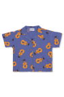 Saint Laurent Shark-collar leopard pattern shirt