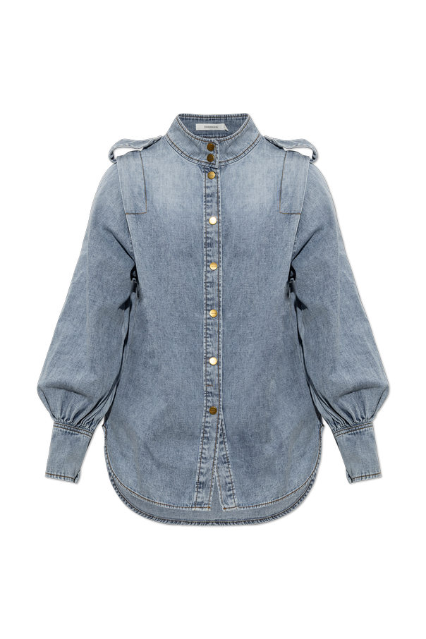 Denim shirt with logo buttons od Zimmermann