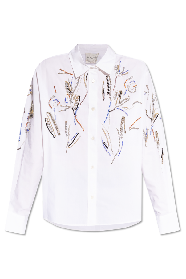 forte_forte Shirt with shimmering appliqués