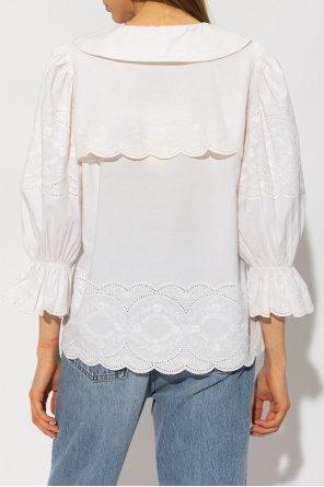 Notes Du Nord ‘Gianna’ top with broderie anglaise
