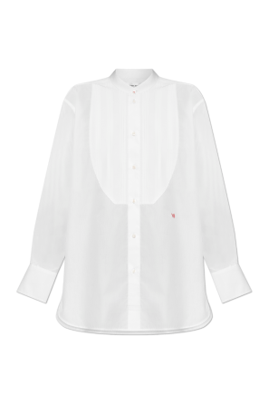 Shirt with stand-up collar