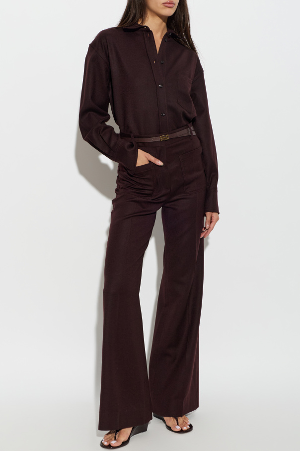 Victoria Beckham Wollenes Hemd mit Tasche