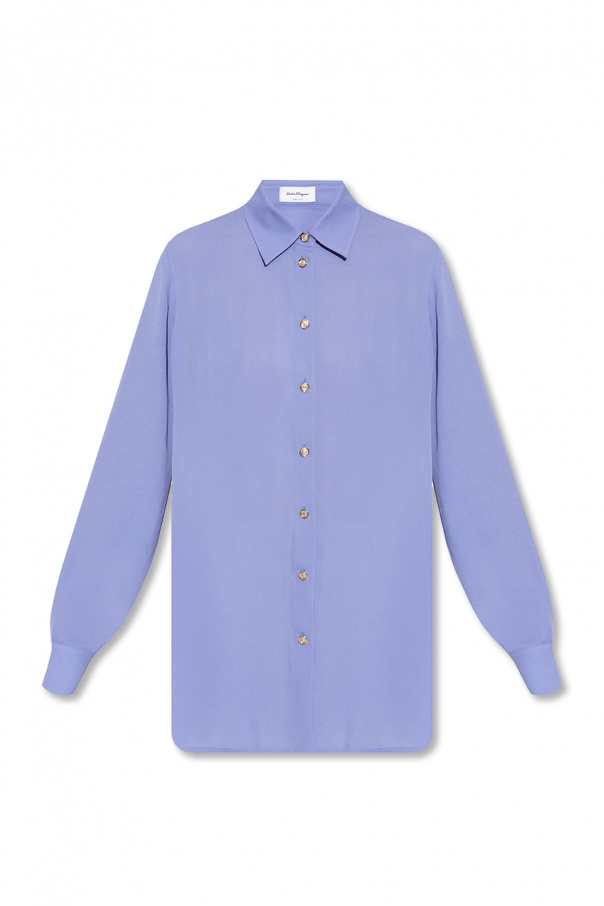 Blue Silk shirt FERRAGAMO - Vitkac GB