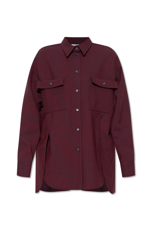 FERRAGAMO Loose-fitting shirt with a striped pattern