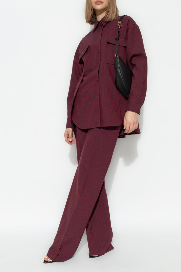 FERRAGAMO Loose-fitting shirt with a striped pattern