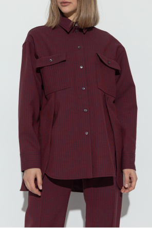 FERRAGAMO Loose-fitting shirt with a striped pattern