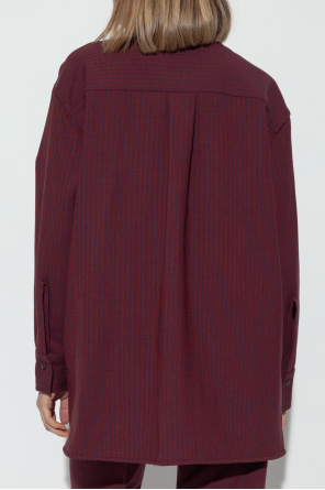 FERRAGAMO Loose-fitting shirt with a striped pattern