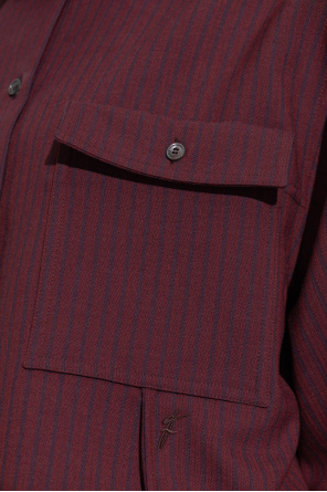 FERRAGAMO Loose-fitting shirt with a striped pattern