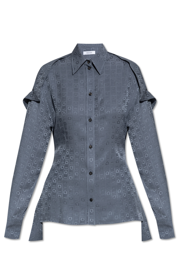 Loose-Fit Shirt with Monogram od FERRAGAMO