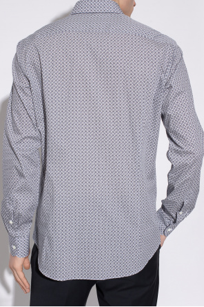 FERRAGAMO Cotton shirt with ‘Gancini’ pattern