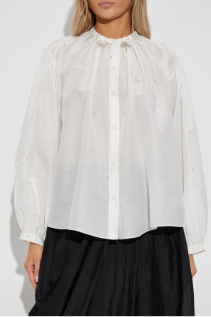 forte_forte Shirt with shimmering appliqués