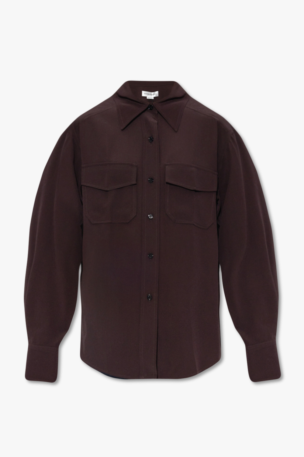Victoria Beckham Silk camp-collar shirt with pockets