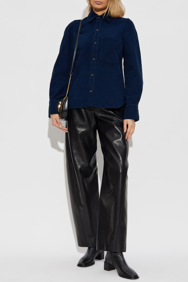 Victoria Beckham Camisa de pana con bolsillo