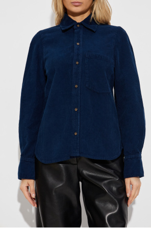 Victoria Beckham Camisa de pana con bolsillo