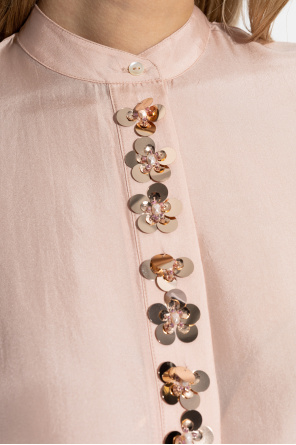 forte_forte Koszula z połyskującymi aplikacjami