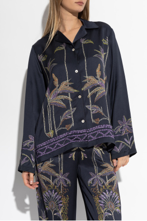 forte_forte Satynowa koszula z nadrukiem
