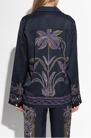 forte_forte Satynowa koszula z nadrukiem