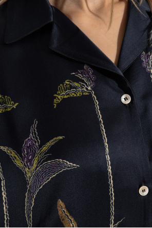 forte_forte Satynowa koszula z nadrukiem