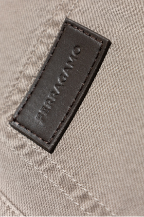 FERRAGAMO Jeanshemd mit Logo-Patch