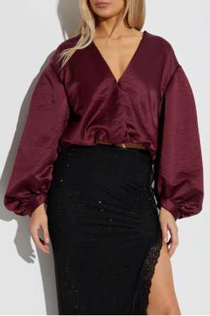 forte_forte Top with a V-neckline