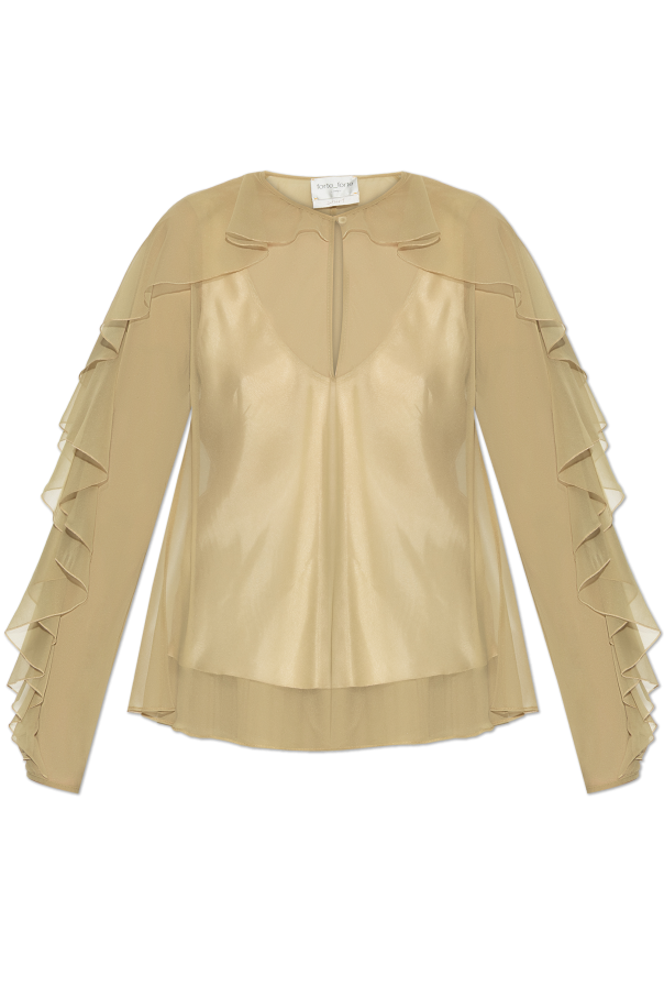 Two-piece top with ruffle od forte_forte