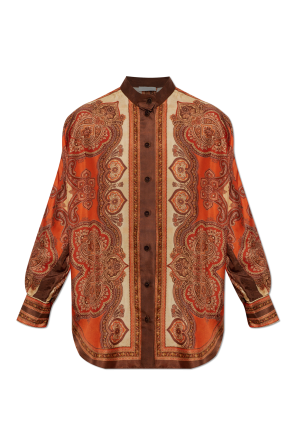 Silk shirt with print