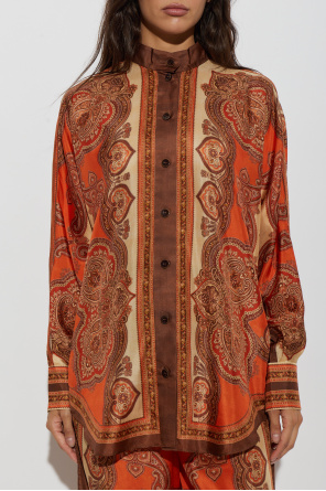 Zimmermann Camisa de seda con estampado