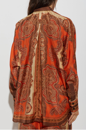 Zimmermann Camisa de seda con estampado