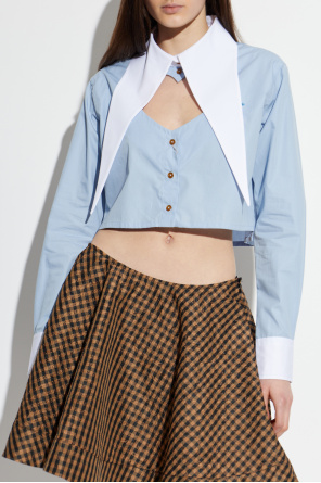 Vivienne Westwood Camisa curta com decote decorativo