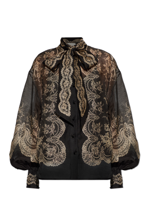 Bluse mit Bindeband