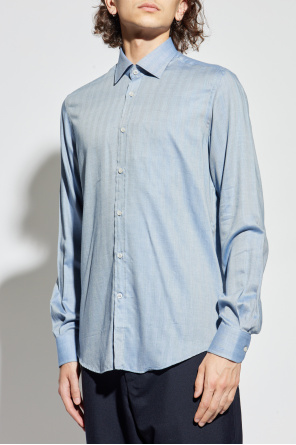 Paul & Shark Shirt with a herringbone pattern