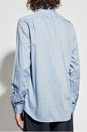 Paul & Shark Shirt with a herringbone pattern