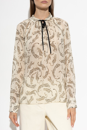 forte_forte Top with animal motif