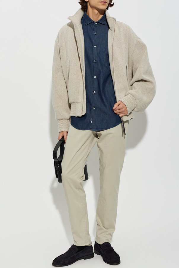 Paul & Shark Denim shirt with pocket