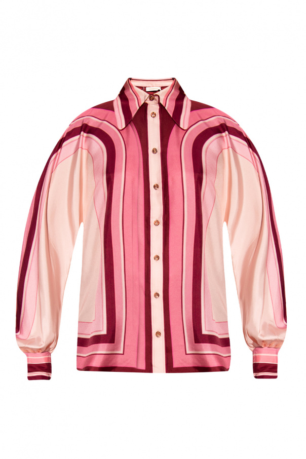 Zimmermann Satin Shirred Femme shirt