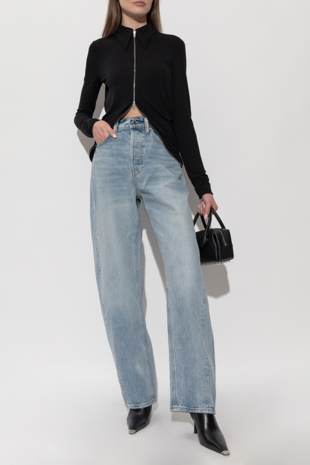 Alexander Wang Top abotonado de manga larga