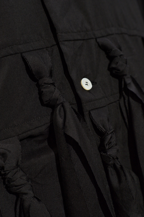 Comme des Garçons Black Koszula z frędzlami