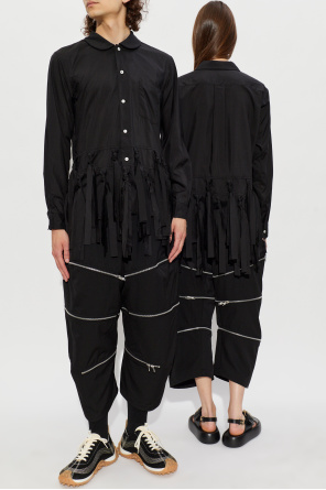Comme des Garçons Black Koszula z frędzlami