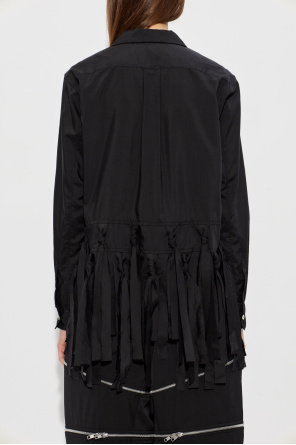 Comme des Garçons Black Koszula z frędzlami