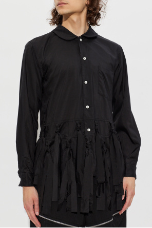 Comme des Garçons Black Koszula z frędzlami