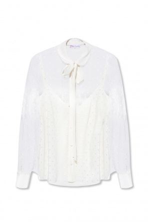 valentino floral embroidered crochet shirt item