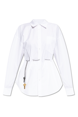 Shirt with decorative chain at the waist