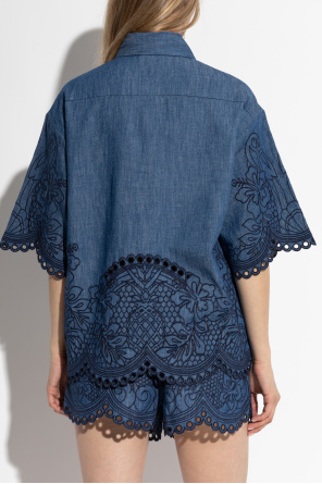 Zimmermann Camisa vaquera con bordado decorativo