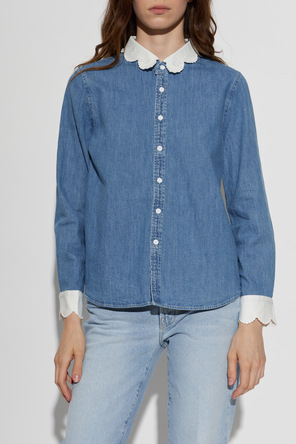 MOTHER ‘The Frilly Foxy Boxy’ denim shirt