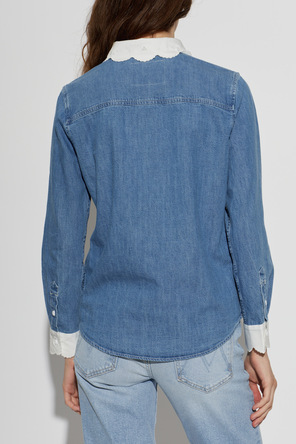 MOTHER ‘The Frilly Foxy Boxy’ denim shirt