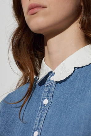 MOTHER ‘The Frilly Foxy Boxy’ denim shirt