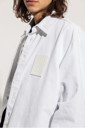 Raf Simons floral-print tie-front shirt