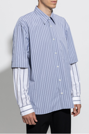 prada ribbed knit polo shirt item Two-layered shirt