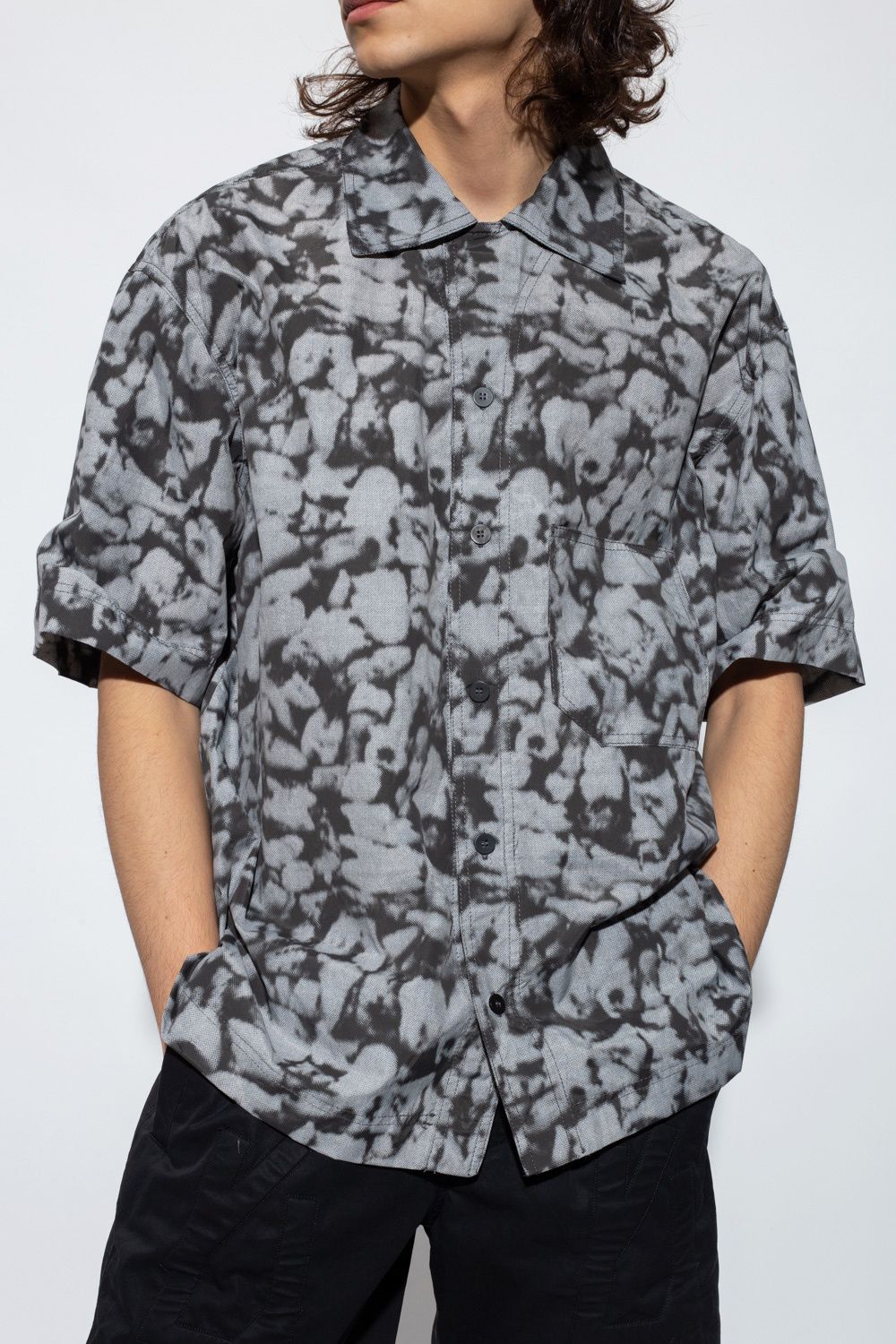 44 Label Group A BATHING APE® camouflage shark print cotton T-shirt